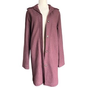 Banana Repulic Plum Purple‎ Wool Nylon Rayon Long Duster Coat Size Small